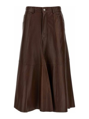 HAIKURE: Knee length skirts & Midi - Mid Serenity Leather Skirt