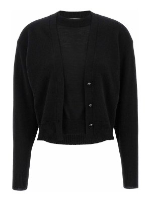 RABANNE: cardigans - Trompe Loeil Cardigan Sweater