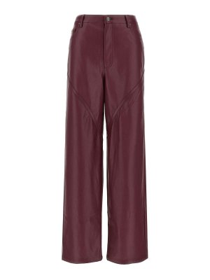 ROTATE Birger Christensen: Pantalons casual - Pantalons Décontractés - Rouge Brun