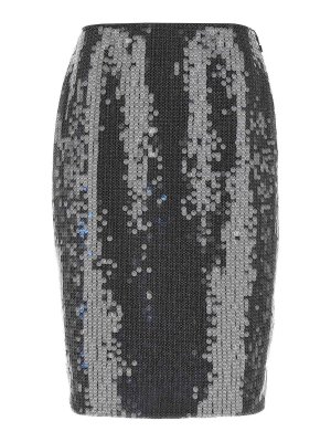ROTATE Birger Christensen: Knee length skirts & Midi - Net Sequin Midi Skirt