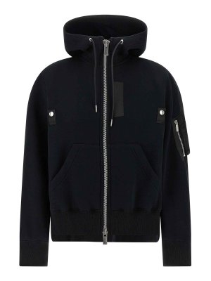 Sacai: Felpe e maglie - Felpa con cappuccio di spugna