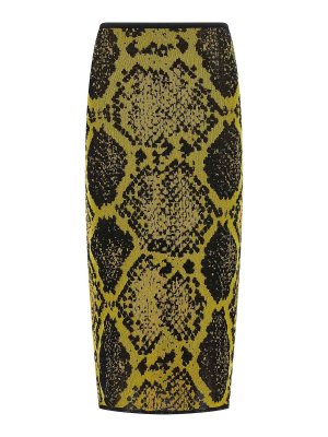 The Attico: Knee length skirts & Midi - Python Jacquard Skirt