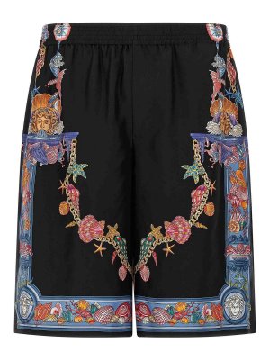 VERSACE: トラウザーショーツ - ショートパンツ - マルチカラー