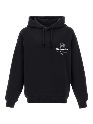 Y-3: Sweatshirts & Sweaters - Graphic Ft Hoodie