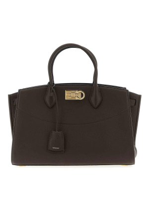 FERRAGAMO: Sacs à main - Sac Cabas - Marron