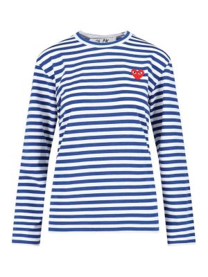 Comme des Garçons Play: Camisetas - Camiseta - Azul