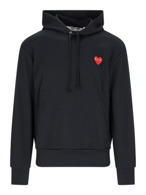 Comme des Garçons Play: Sweatshirts & Sweaters - Logo hooded sweatshirt
