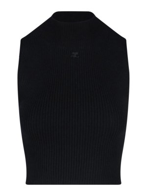 Courreges: Tops & Débardeurs - Top - Noir