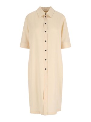 JIL SANDER: knee length dresses - Chemisier Midi dress