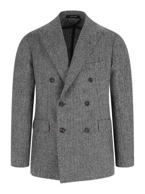 TAGLIATORE: blazers - Double -breasted blazer in virgin wool