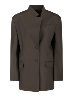 The Attico: blazers - Single -breasted blazer in virgin wool