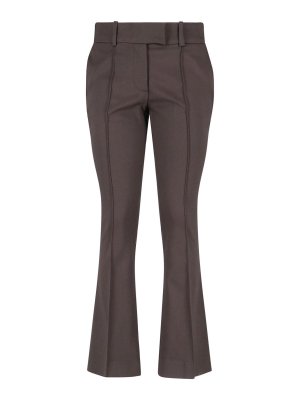 The Attico: bootcut jeans - Bootcut trousers in virgin wool