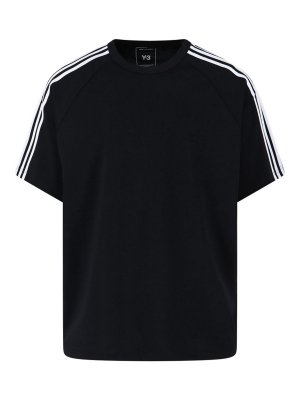 Y-3: Tシャツ - Tシャツ - 黒