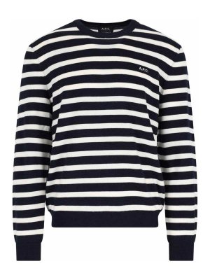 A.P.C.: boat necks - Striped virgin wool sweater