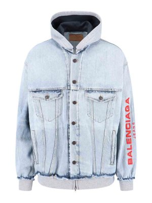 BALENCIAGA: Sweatshirts & Sweaters - Giacca Felpa In Denim
