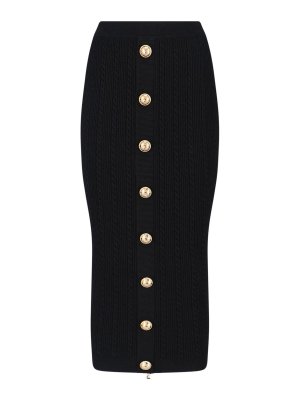 Balmain: U-Boot-Ausschnitt - U-Boot-Pullover - Schwarz