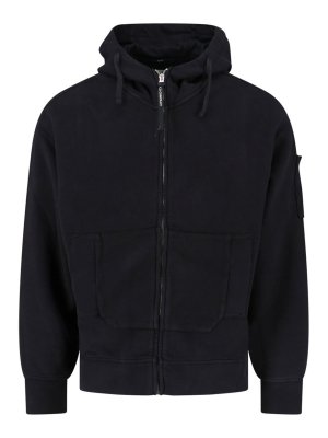 C.P. COMPANY: Sweatshirts & Sweaters - Logo hooded sweatshirt