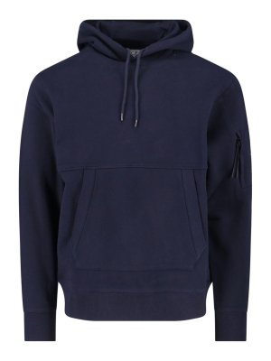 C.P. COMPANY: Sweatshirts & Sweaters - Logo hooded sweatshirt