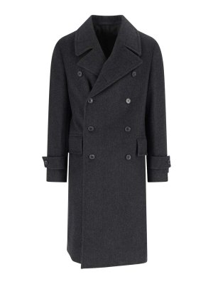 CARUSO: short coats - Double -breasted coat in wool