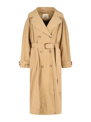ISABEL MARANT: Trenchcoats - Trenchcoat - Beige