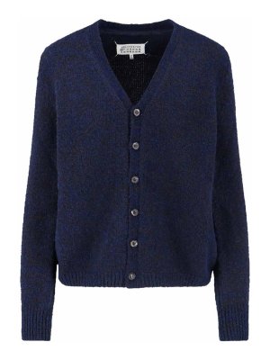 Maison Margiela: Cardigans - Cardigan - Blau