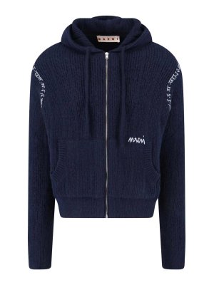Marni: U-Boot-Ausschnitt - U-Boot-Pullover - Blau