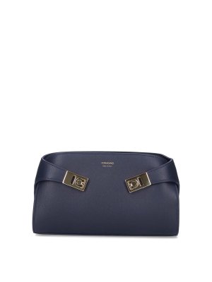 FERRAGAMO: ショルダーバッグ - ショルダーバッグ - ブルー