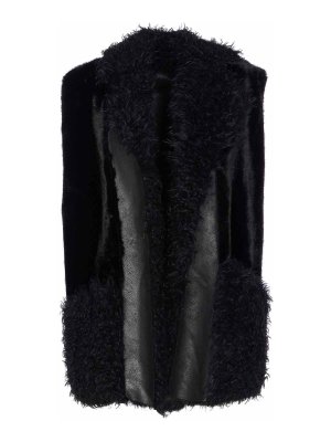 LOU ANDREA: maglieria gilet - Giubbotto mika nero