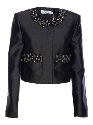 Self Portrait: Chaquetas casual - Chaqueta Casual - Negro