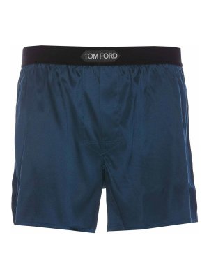 TOM FORD: Swim shorts & swimming trunks - Logo Silk Boxer