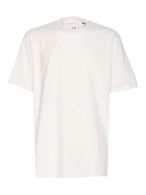 Y-3: t-shirts - White Graphic Short T-Shirt