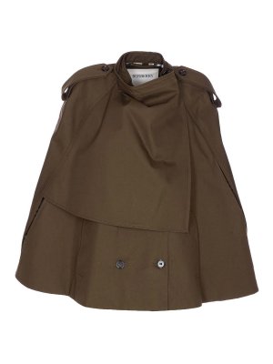BURBERRY: blazers - Cotton Check Cape