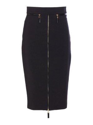 ELISABETTA FRANCHI: Knee length skirts & Midi - Black Skirt