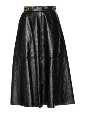 ELISABETTA FRANCHI: Knee length skirts & Midi - Black Skirt