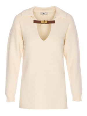 ELISABETTA FRANCHI: クルーネック - クルーネック - 白