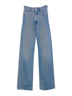 MM6 MAISON MARGIELA: Bootcut - Bootcut Jeans - Blau