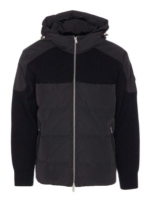 MOOSE KNUCKLES: casual jackets - Black Glenvale Knit Hybrid Jacket
