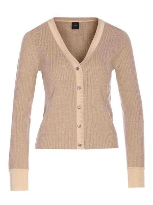 Pinko: cardigans - Beige Santorini Cardigan