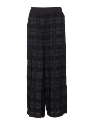 UMA WANG: casual trousers - Black Pansy Pants