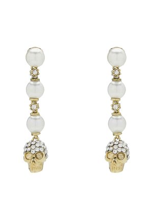ALEXANDER MCQUEEN: Orecchini - Orecchini di teschio e perle