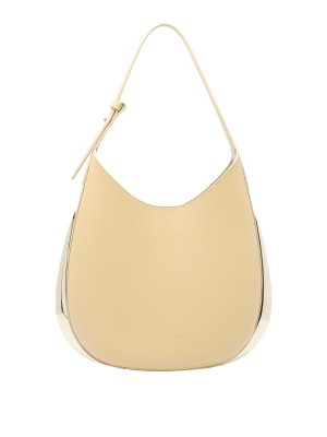 BENEDETTA BRUZZICHES: cross body bags - Yellow Amalia Hobo Bag