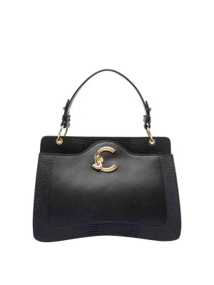 COCCINELLE: totes bags - Black C-Me Bimateri Handbag