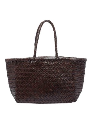 DRAGON DIFFUSION: cross body bags - Brown Big Bamboo Triple Jump Basket Bag