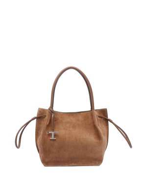 TOD'S: cross body bags - Medium Suede Bucket Bag