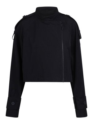MONCLER: blazers - Cropped jacket with zip