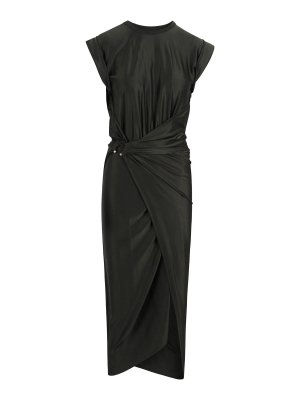 RABANNE: evening dresses - Long dress in draped jersey