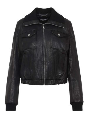 DOLCE & GABBANA: giacche casual - Giacca in pelle Dolce & Gabbana