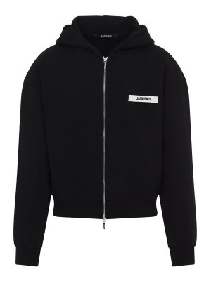 JACQUEMUS: Sweatshirts & Sweaters - Le Hoodie Zip Gros Grain Hoodies