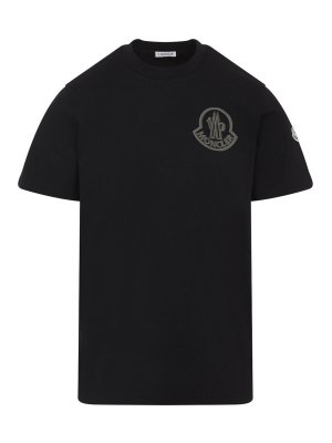 MONCLER: Tシャツ - Tシャツ - 黒