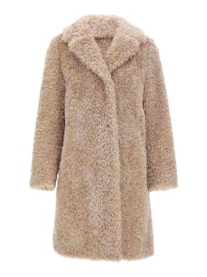 HERNO: knee length coats - Synthetic fur jacket